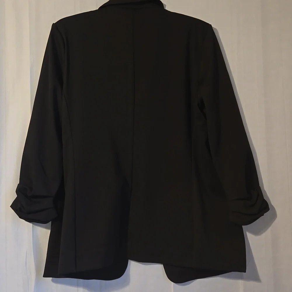 Womens Nine West Black Ponte Blazer Sz Large Petite NWT - Picture 5 of 7